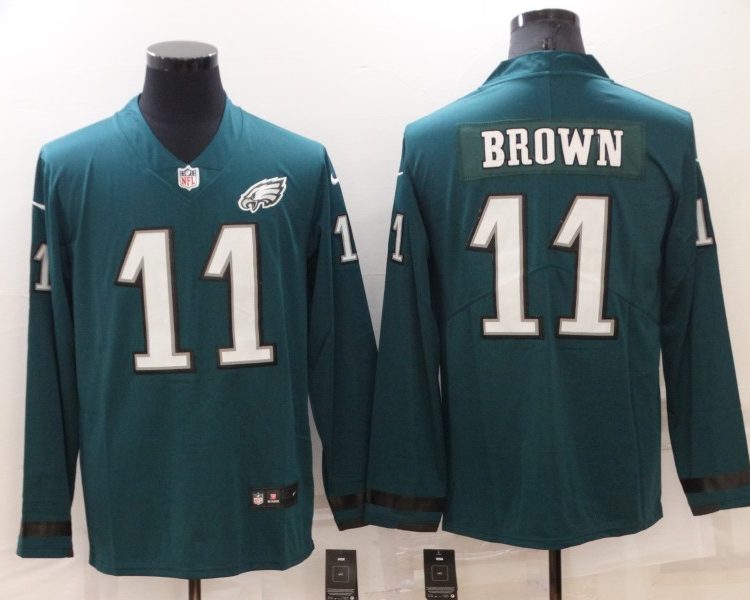 Men's Philadelphia Eagles A.J. Brown #11 Midnight Green Alternate Jersey