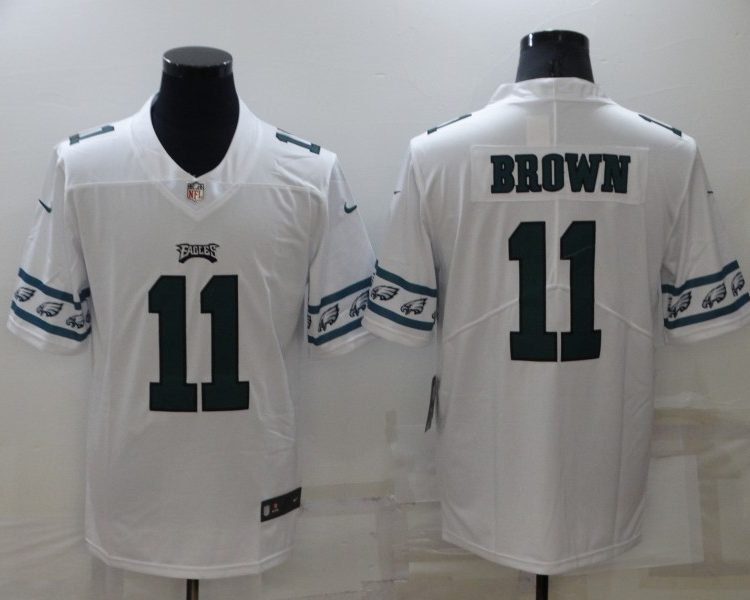 Men's Philadelphia Eagles A.J. Brown #11 White Jersey