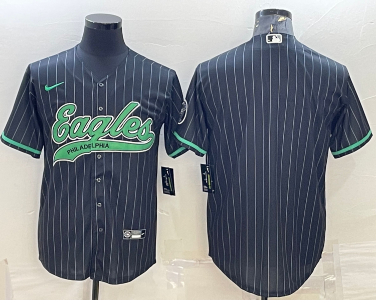 Men's Philadelphia Eagles Black Blank Jersey