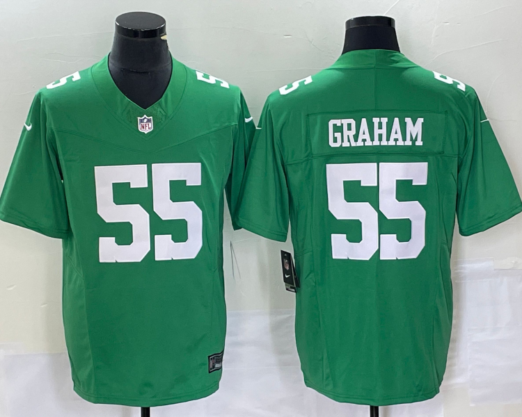 Men's Philadelphia Eagles Brandon Graham #55 Green Jersey
