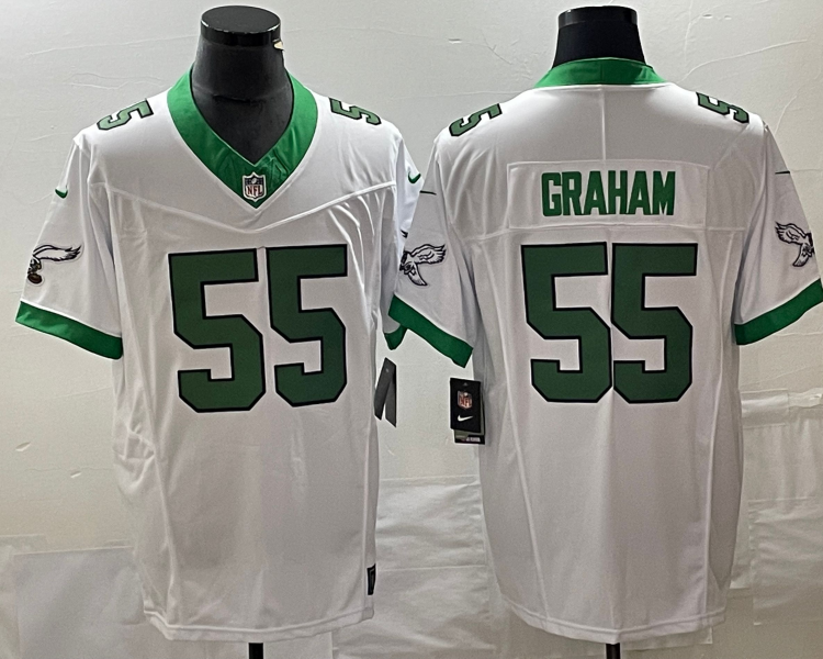 Men's Philadelphia Eagles Brandon Graham #55 White Jersey