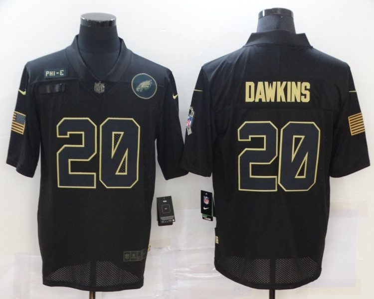 Men's Philadelphia Eagles Brian Dawkins #20 Black Team Jersey