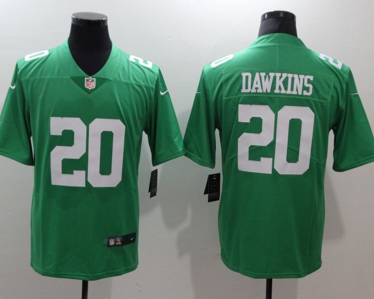 Men's Philadelphia Eagles Brian Dawkins #20 Green Jersey