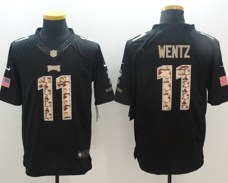 Men's Philadelphia Eagles Carson Wentz #11 Black Jersey