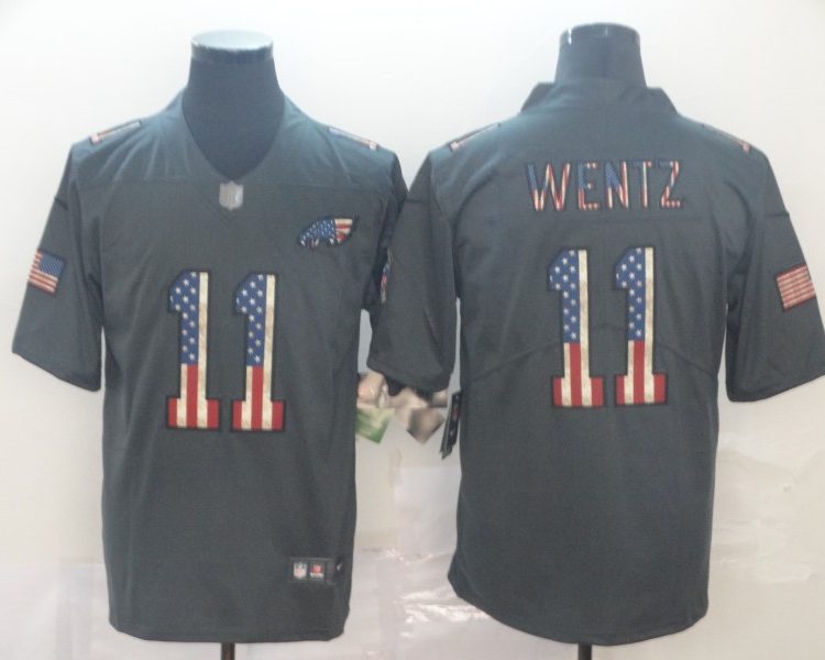 Men's Philadelphia Eagles Carson Wentz #11 Black Jersey