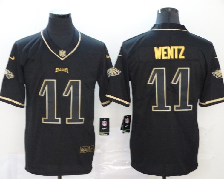 Men's Philadelphia Eagles Carson Wentz #11 Black Jersey