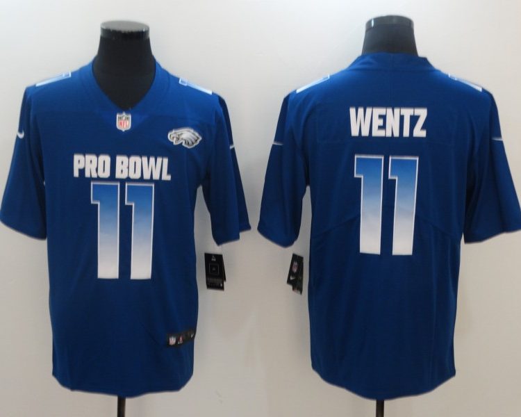 Men's Philadelphia Eagles Carson Wentz #11 Blue Jersey