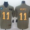 Men's Philadelphia Eagles Carson Wentz #11 Brown Jersey