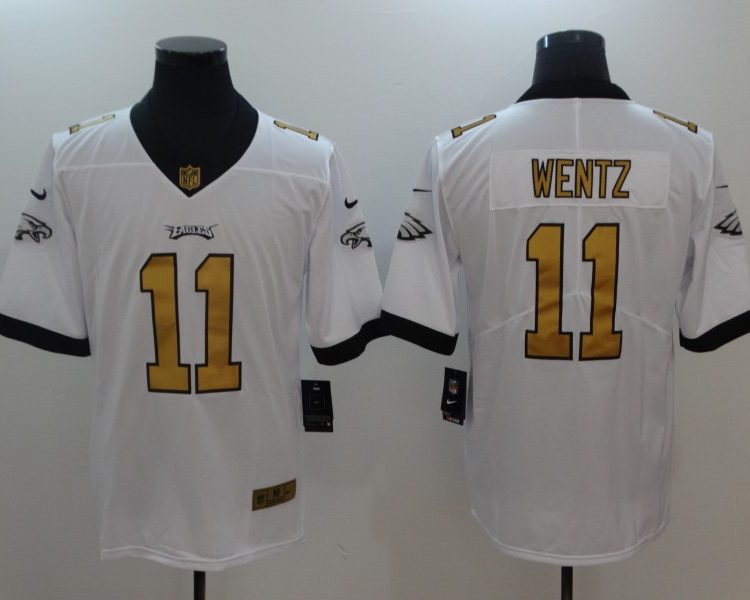 Men's Philadelphia Eagles Carson Wentz #11 White Jersey