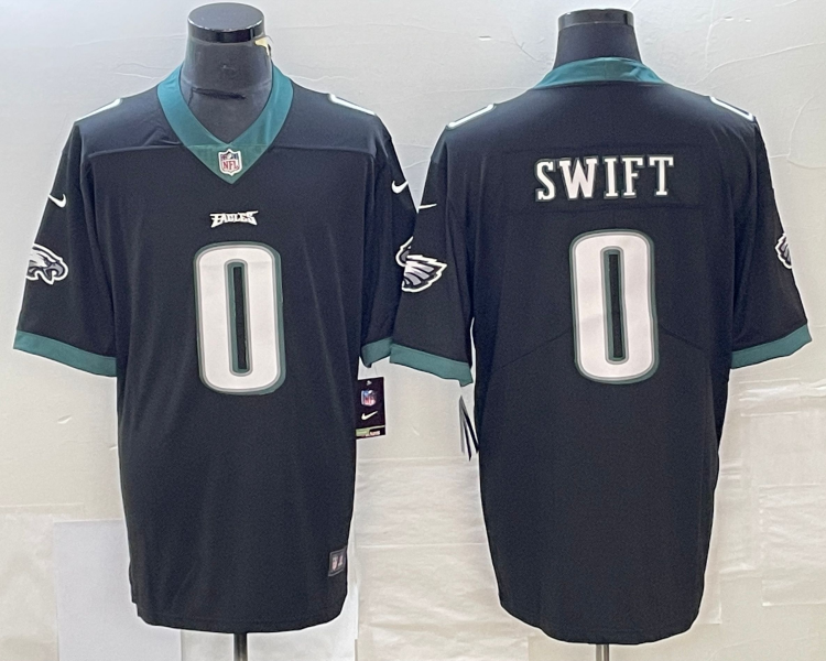 Men's Philadelphia Eagles D'Andre Swift #0 Black Jersey