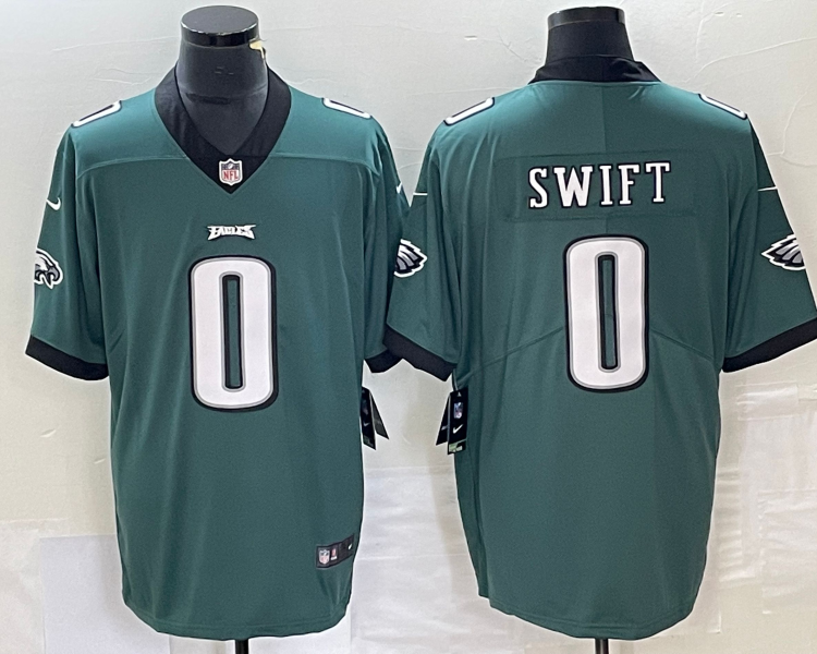 Men's Philadelphia Eagles D'Andre Swift #0 Midnight Green Jersey