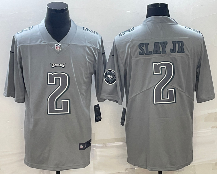 Men's Philadelphia Eagles Darius Slay Jr. #2 Gray Atmosphere Jersey