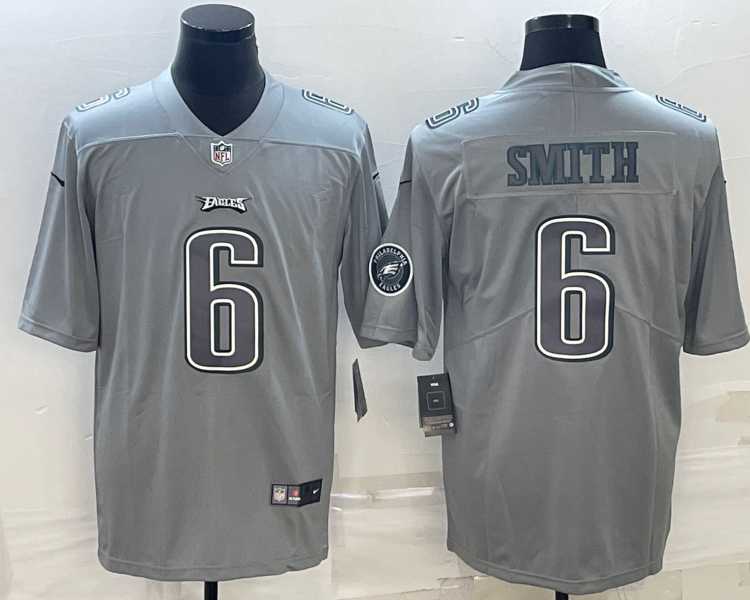 Men's Philadelphia Eagles DeVonta Smith #6 Gray Atmosphere Jersey