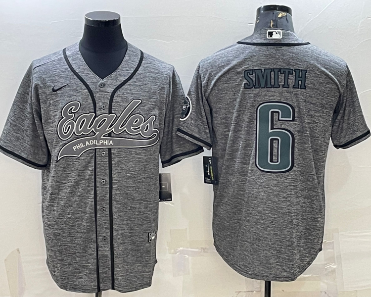 Men's Philadelphia Eagles DeVonta Smith #6 Gray Jersey Joint Edition