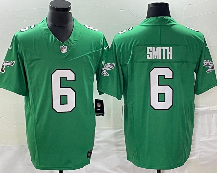 Men's Philadelphia Eagles DeVonta Smith #6 Kelly Green Jersey