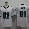 Men's Philadelphia Eagles Fletcher Cox #91 White Jersey