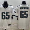 Men's Philadelphia Eagles Fred Johnson #65 White Jersey