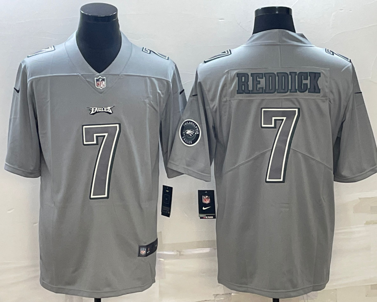 Men's Philadelphia Eagles Haason Reddick #7 Gray Atmosphere Jersey