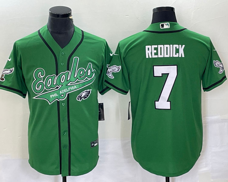 Men's Philadelphia Eagles Haason Reddick #7 Kelly Green Jersey Joint Edition