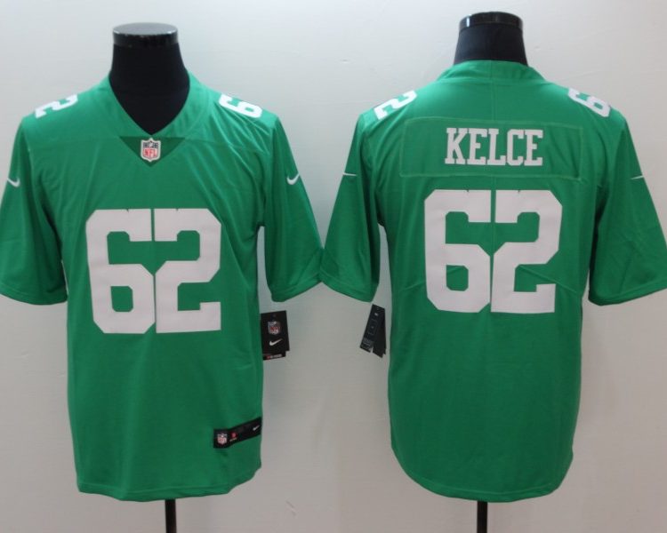Men's Philadelphia Eagles Jason Kelce #62 Green Jersey