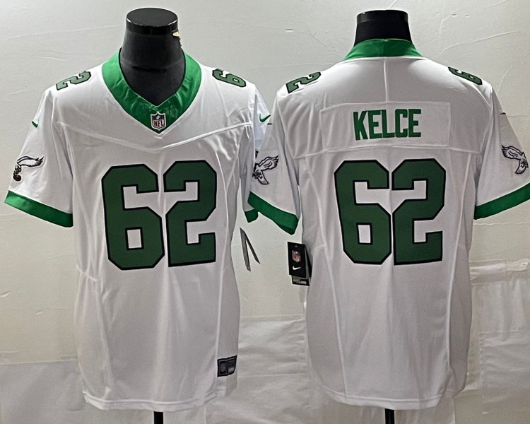 Men's Philadelphia Eagles Jason Kelce #62 White Jersey