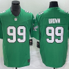 Men's Philadelphia Eagles Jerome Brown #99 Kelly Green Jersey