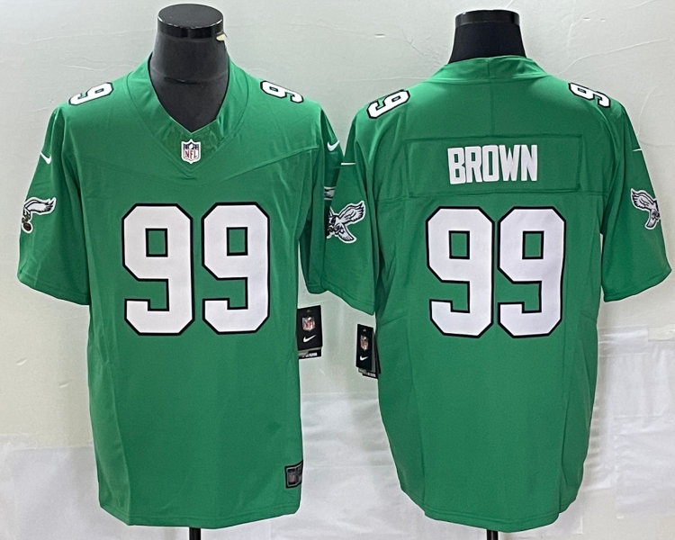 Men's Philadelphia Eagles Jerome Brown #99 Kelly Green Jersey