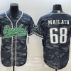 Men's Philadelphia Eagles Jordan Mailata #68 Grey Camouflage Jersey Joint Edition