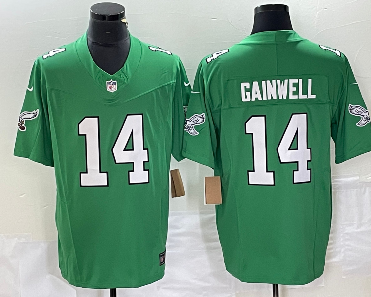 Men's Philadelphia Eagles Kenneth Gainwell #14 Kelly Green Jersey
