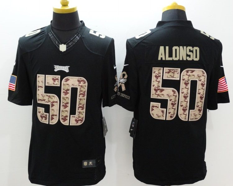 Men's Philadelphia Eagles Kiki Alonso #50 Black Jersey