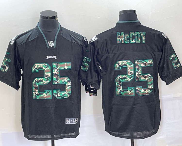 Men's Philadelphia Eagles LeSean McCoy #25 Black Jersey