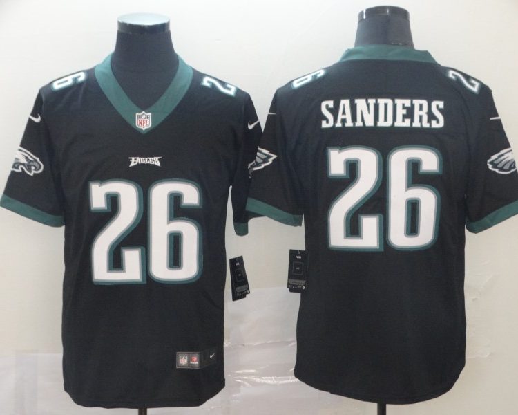 Men's Philadelphia Eagles Miles Sanders #26 Black Jersey