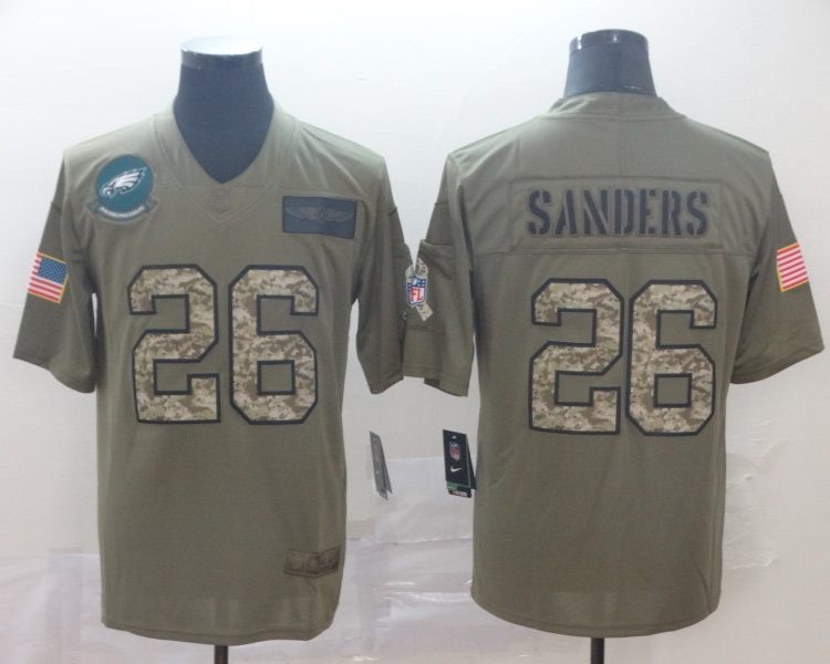 Men's Philadelphia Eagles Miles Sanders #26 Brown Jersey