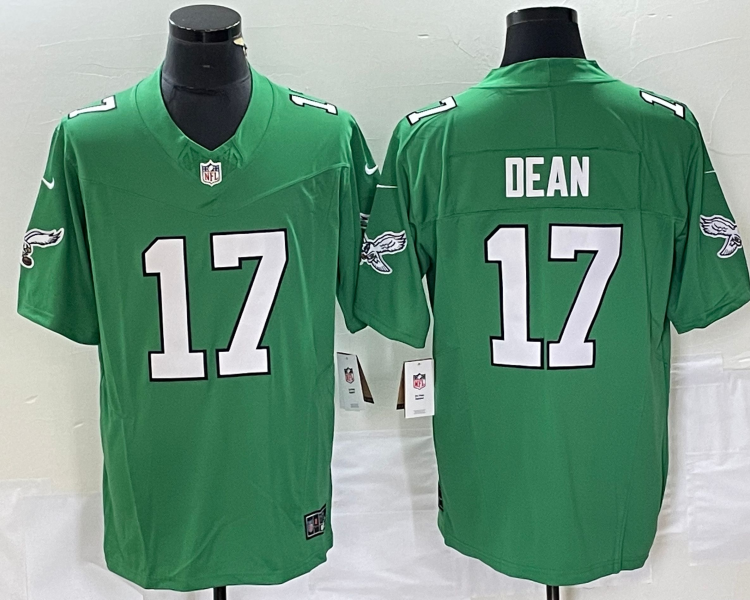Men's Philadelphia Eagles Nakobe Dean #17 Kelly Green Jersey