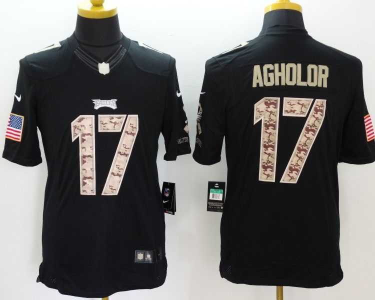 Men's Philadelphia Eagles Nelson Agholor #17 Black Jersey