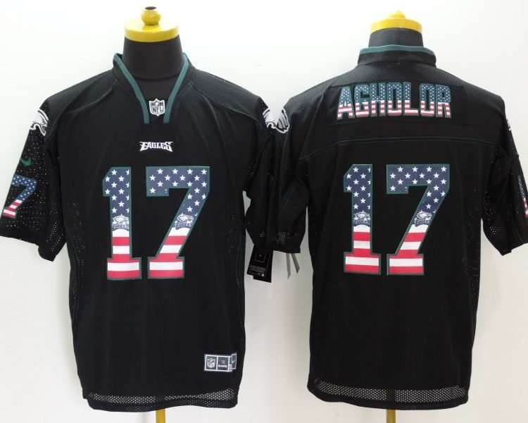 Men's Philadelphia Eagles Nelson Agholor #17 Black Jersey