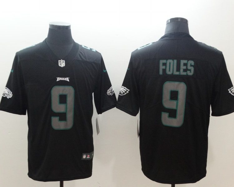 Men's Philadelphia Eagles Nick Foles #9 Black Jersey
