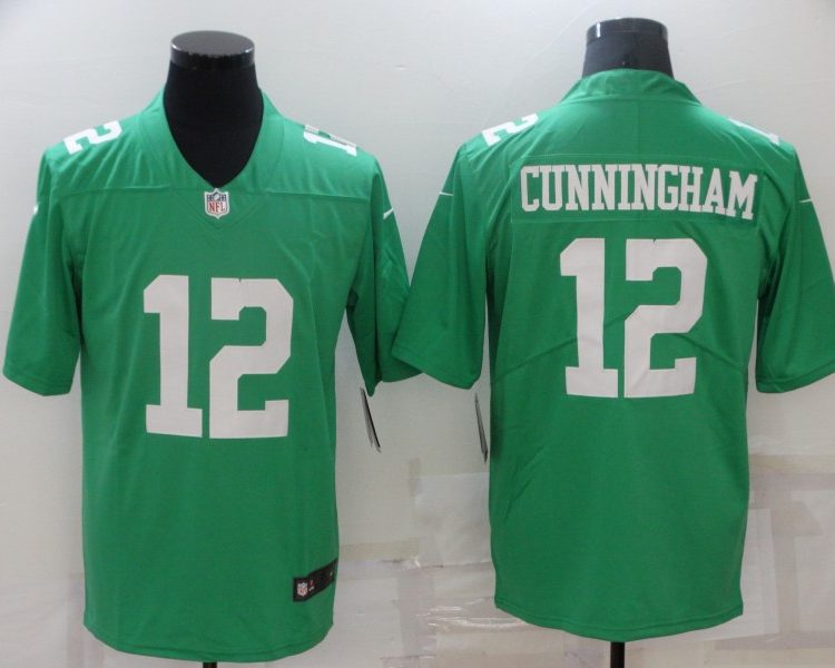 Men's Philadelphia Eagles Randall Cunningham #12 Green Jersey
