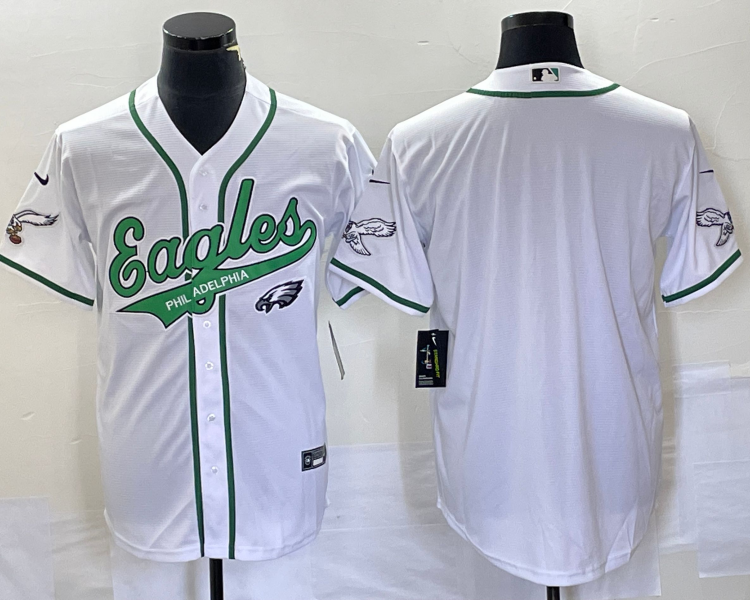 Men's Philadelphia Eagles White Blank Jersey