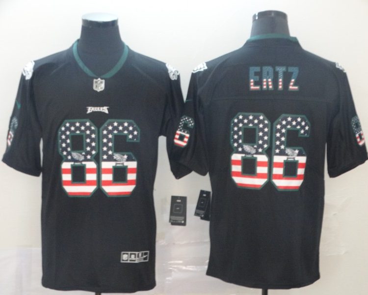 Men's Philadelphia Eagles Zach Ertz #86 Black Jersey