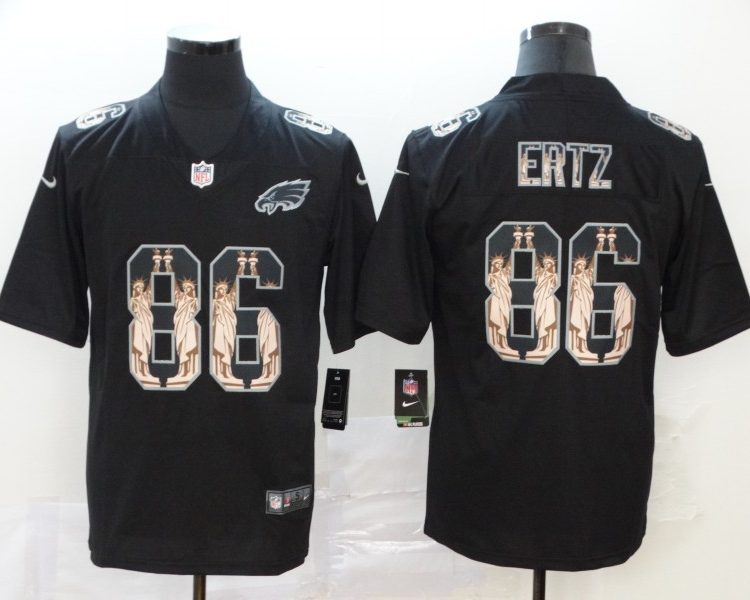 Men's Philadelphia Eagles Zach Ertz #86 Black Jersey
