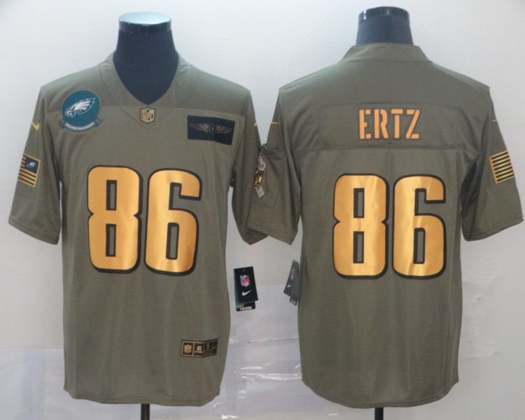 Men's Philadelphia Eagles Zach Ertz #86 Brown Jersey