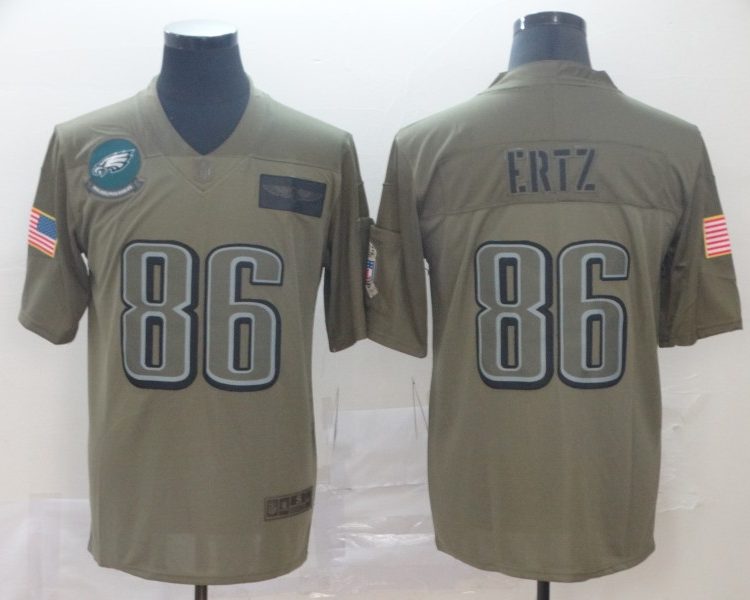 Men's Philadelphia Eagles Zach Ertz #86 Brown Jersey