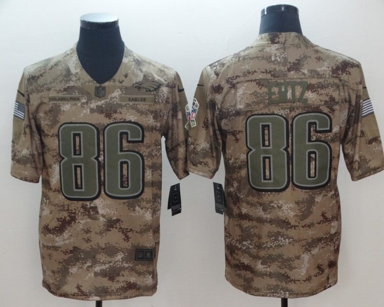 Men's Philadelphia Eagles Zach Ertz #86 Camouflage Jersey