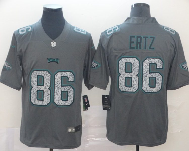 Men's Philadelphia Eagles Zach Ertz #86 Gray Team Jersey