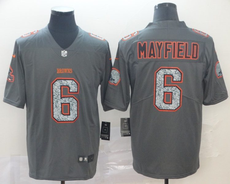 Men's Cleveland Browns Baker Mayfield Gray Jersey