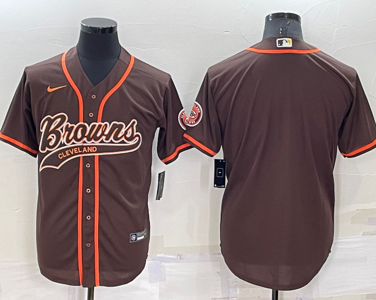 Men's Cleveland Browns Brown Blank Jersey