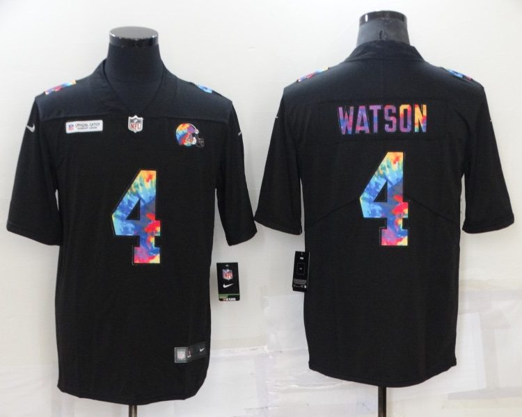 Men's Cleveland Browns Deshaun Watson #4 Black Jersey