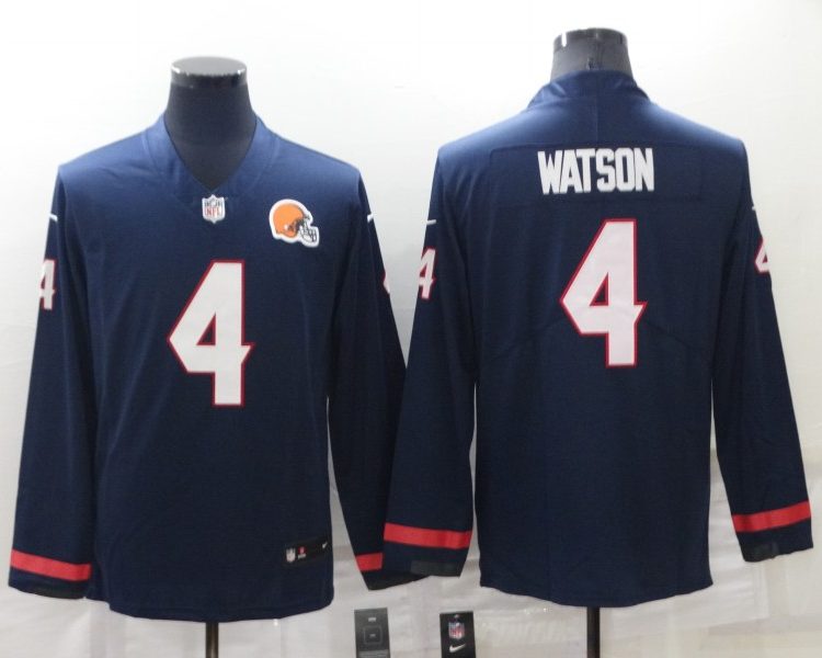 Men's Cleveland Browns Deshaun Watson #4 Navy Jersey