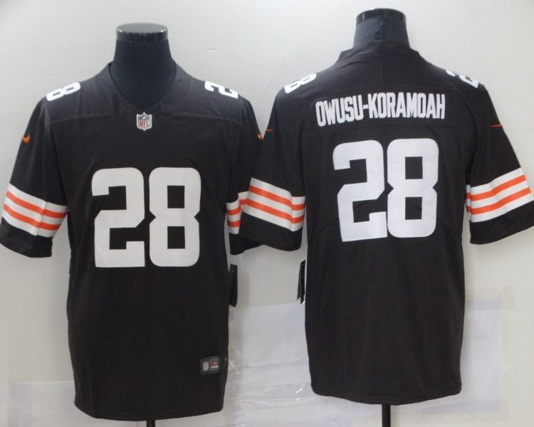 Men's Cleveland Browns Jeremiah Owusu-Koramoah #28 Brown Jersey